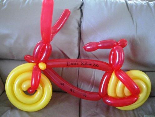 Balloon Bike sculpture created by Silly Sally